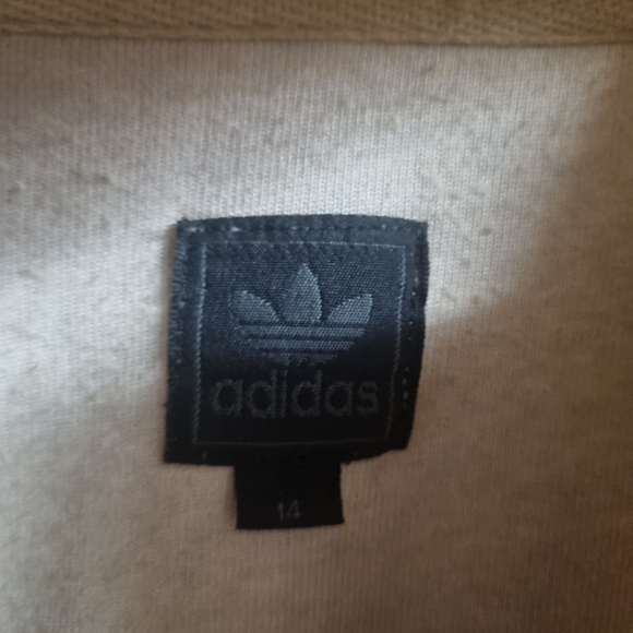 Vtg sandy colour velour track jacket size uk 14 2003 made - Picture 5 of 7